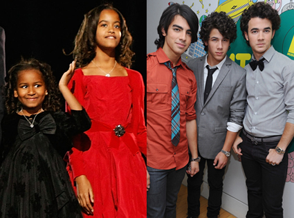 Malia Obama, Sasha Obama, The Jonas Brothers Malia Obama, Sasha Obama, The Jonas Brothers